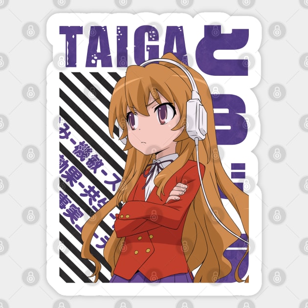 Toradora! - Taiga Aisaka Sticker by Recup-Tout